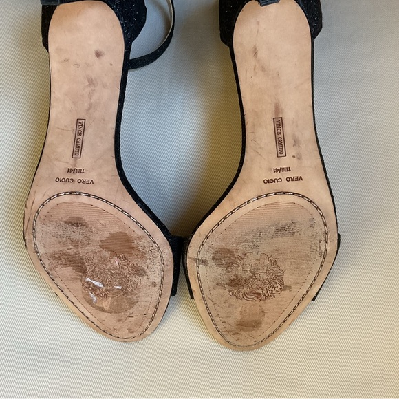 Vince Camuto ‘Court’ Elegant Ankle Strap Sandal Sparkly Black Women’s Size 11M - Picture 6 of 8